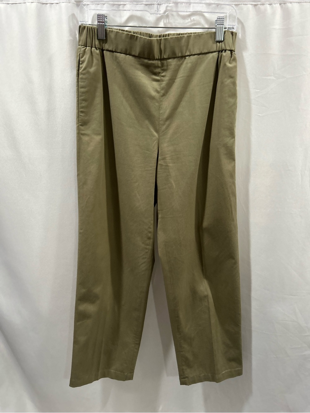 6 COS Cropped Relaxed Fit Wide Leg Khaki Green Pants